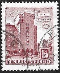 1 Postzegel Oostenrijk 1965 Gebouwen (I) Wenen, Postzegels en Munten, Ophalen of Verzenden, Gestempeld