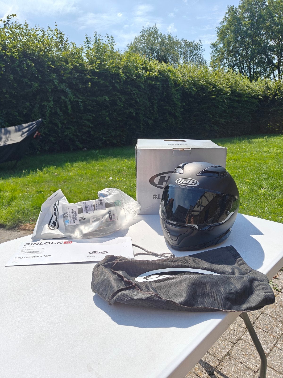 HJC F71 (XL) + vizier + pinlock, Motoren, Kleding | Motorhelmen, Dames, Heren, Integraalhelm, XL, HJC, Tweedehands, Ophalen of Verzenden