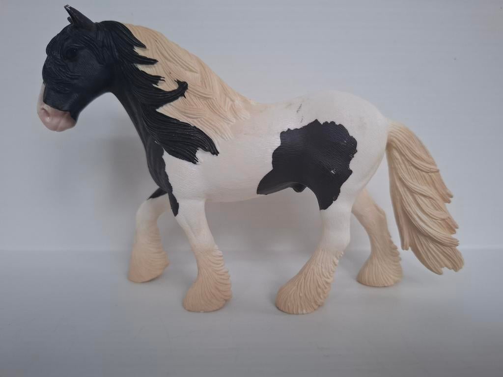 Schleich dier paard Tinker zwart wit geel set 13831, Ophalen of Verzenden, Gebruikt, Paard, Beeldje of Figuurtje
