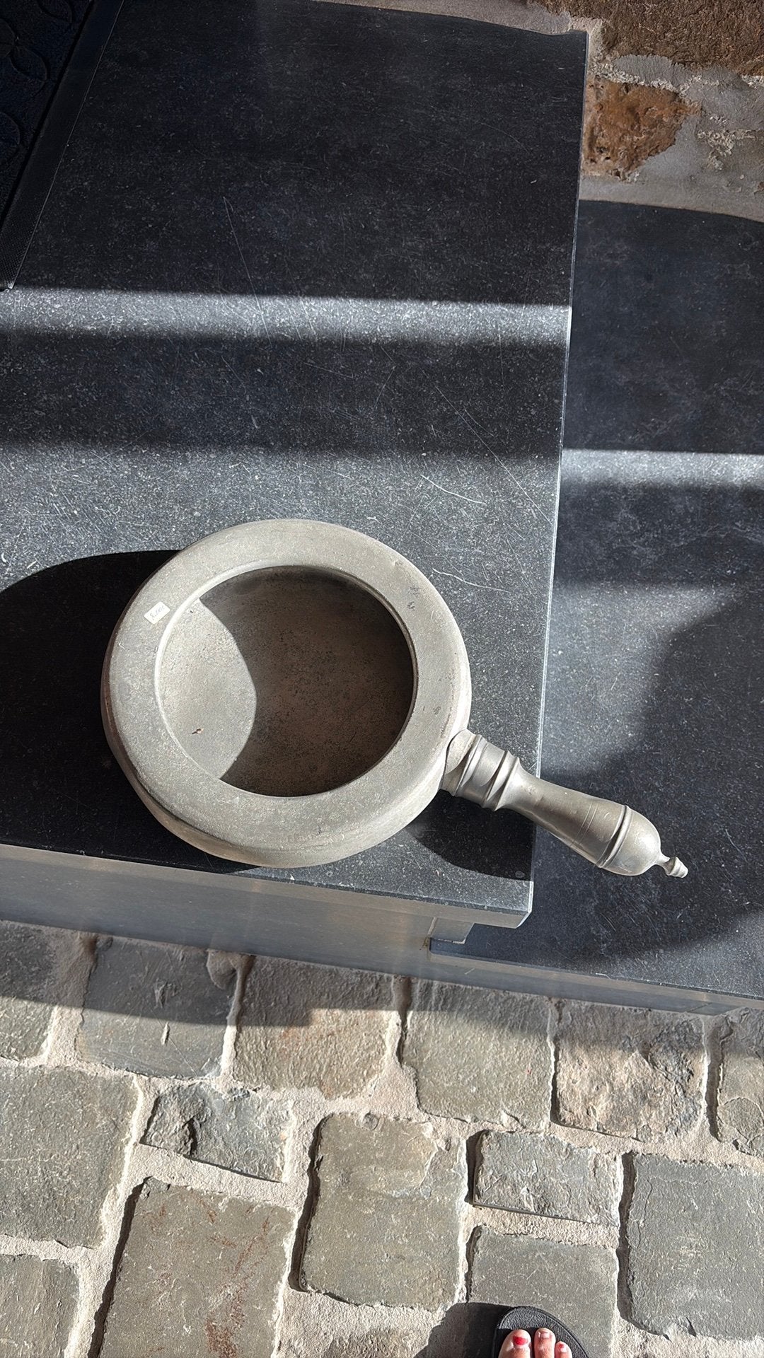 Oude 18 a 19 de eeuwse bedpan van tin, Antiek en Kunst, Antiek | Email, Ophalen