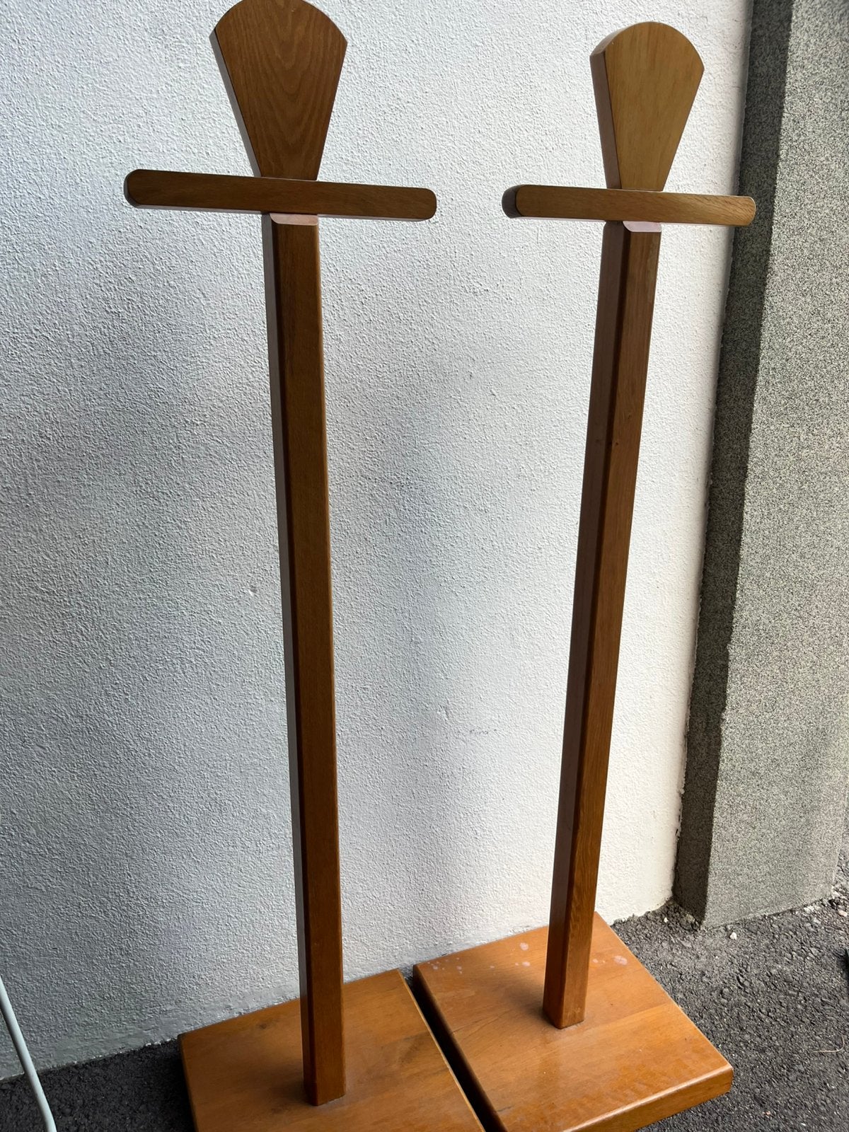 Porte-manteaux totem en bois, milieu du siècle, 180 cm, Maison & Meubles, Enlèvement, Comme neuf