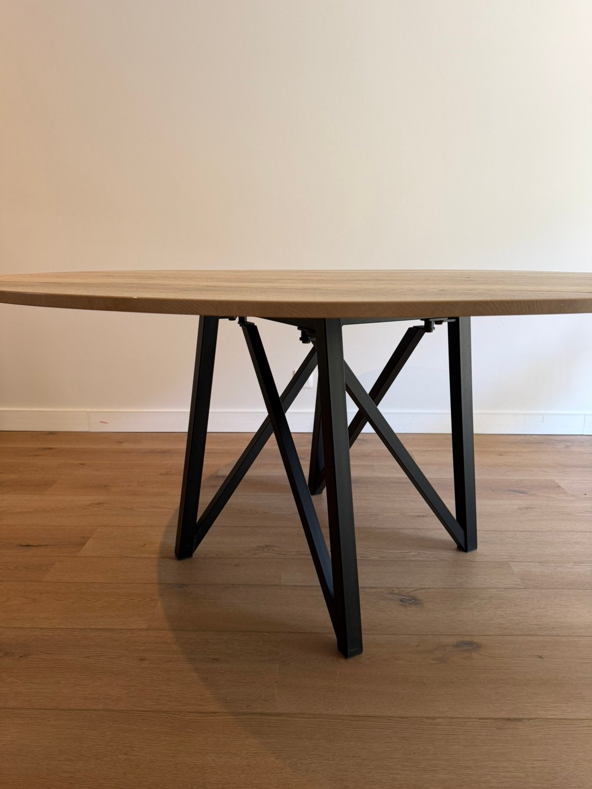 Ronde tafel eik (6-8 personen) 160cm, Ophalen, Eikenhout, 150 tot 200 cm, Nieuw