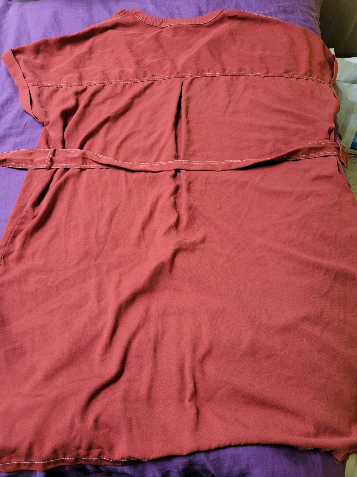 Terracotta doorknoopjurk / lange blouse Ladies+Size maat 54, Kleding | Dames, Maat 46/48 (XL) of groter, Ladies, Ophalen of Verzenden