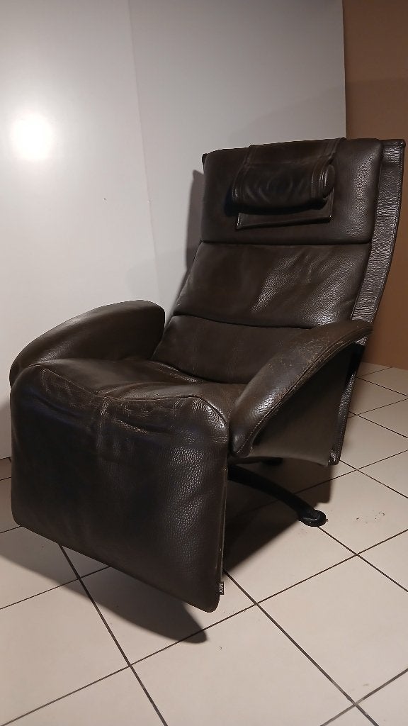 Relaxfauteuil design JORI, Huis en Inrichting, Ophalen, Gebruikt, Leer, Vintage design