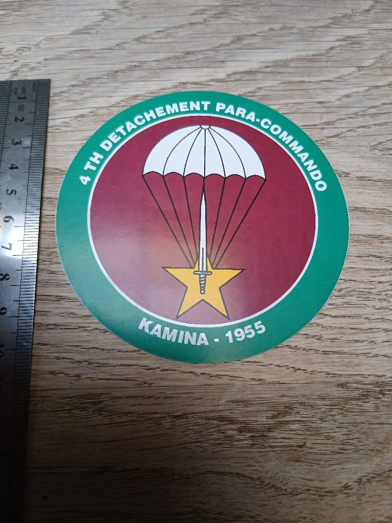 Stickers 4th detachement para de Kamina 1955, Envoi, Armée de terre, Emblème ou Badge