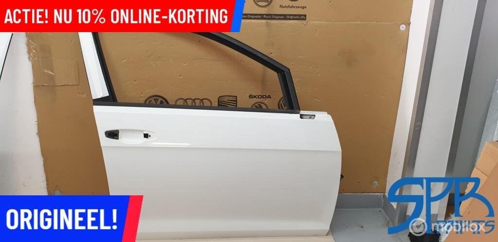 GOLF 7 VII LC9A RECHTS VOOR Deur RECHTSVOOR PORTIER COMPLEET, Nieuw, Ophalen of Verzenden, Volkswagen, Voor