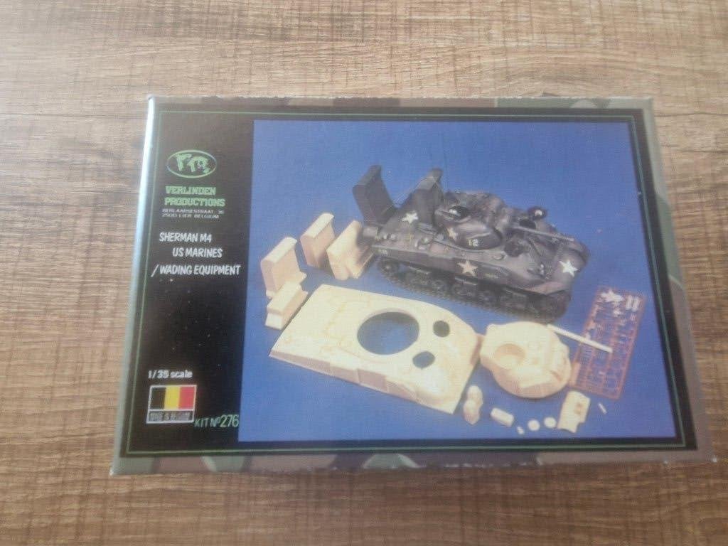Verlinden 1/35 Sherman M4 US Marines Wading Equipment, Hobby en Vrije tijd, Modelbouw | Auto's en Voertuigen, Overige merken, Tank