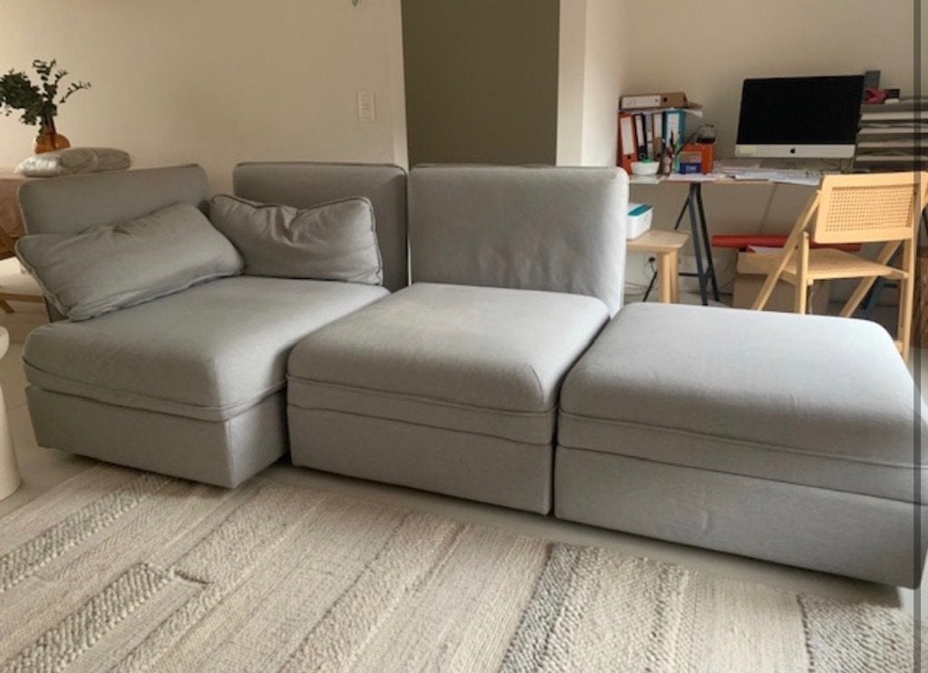 Ikea Vallentuna modules lichtgrijs, 150 à 200 cm, Comme neuf, Enlèvement, Tissus