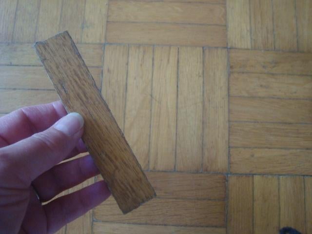 Parquet Mosaïque 12 x 12 cm à 5 lattes, épaisseur 0,8 cm, Bricolage & Construction, Planches & Dalles, Utilisé, Parquet, Bois