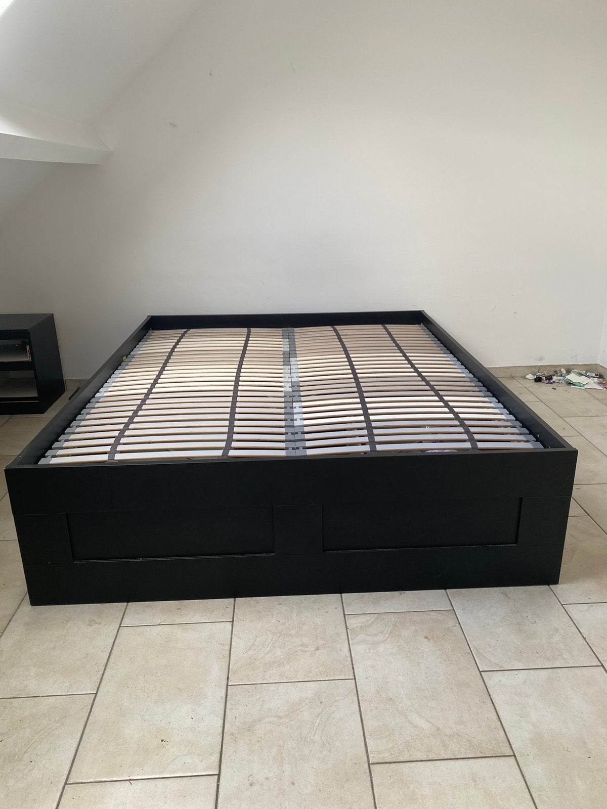 Lits tiroirs ikea 160 cm sommier inclus, Maison & Meubles, Enlèvement, Utilisé, 200 cm, 160 cm