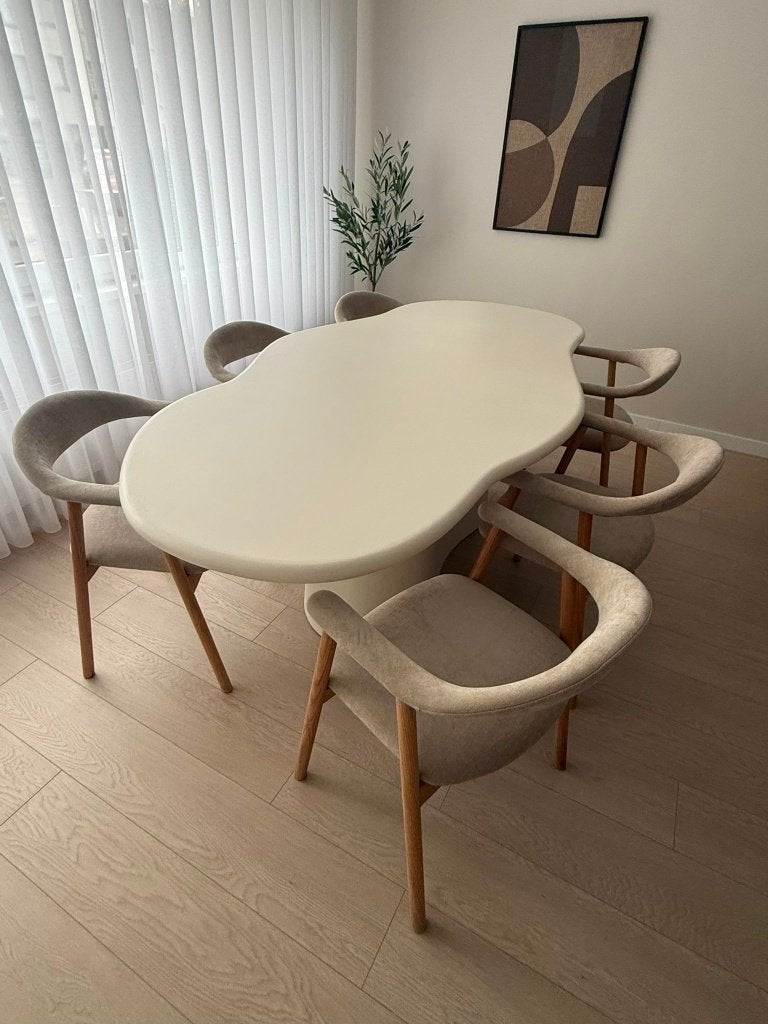 6 chaise de salle à manger design COLETTE Danny beiges-Chêne, Neuf, Japandi, Autres couleurs, Enlèvement