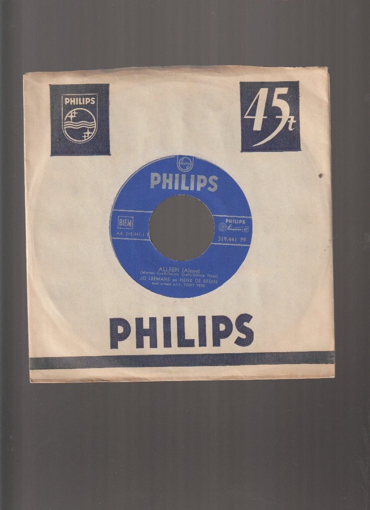 JO LEEMANS & HENK DE BRUIN  --  ALLEEN  //  VERTALING, Pressage original, En néerlandais, 7 inch, Neuf, dans son emballage