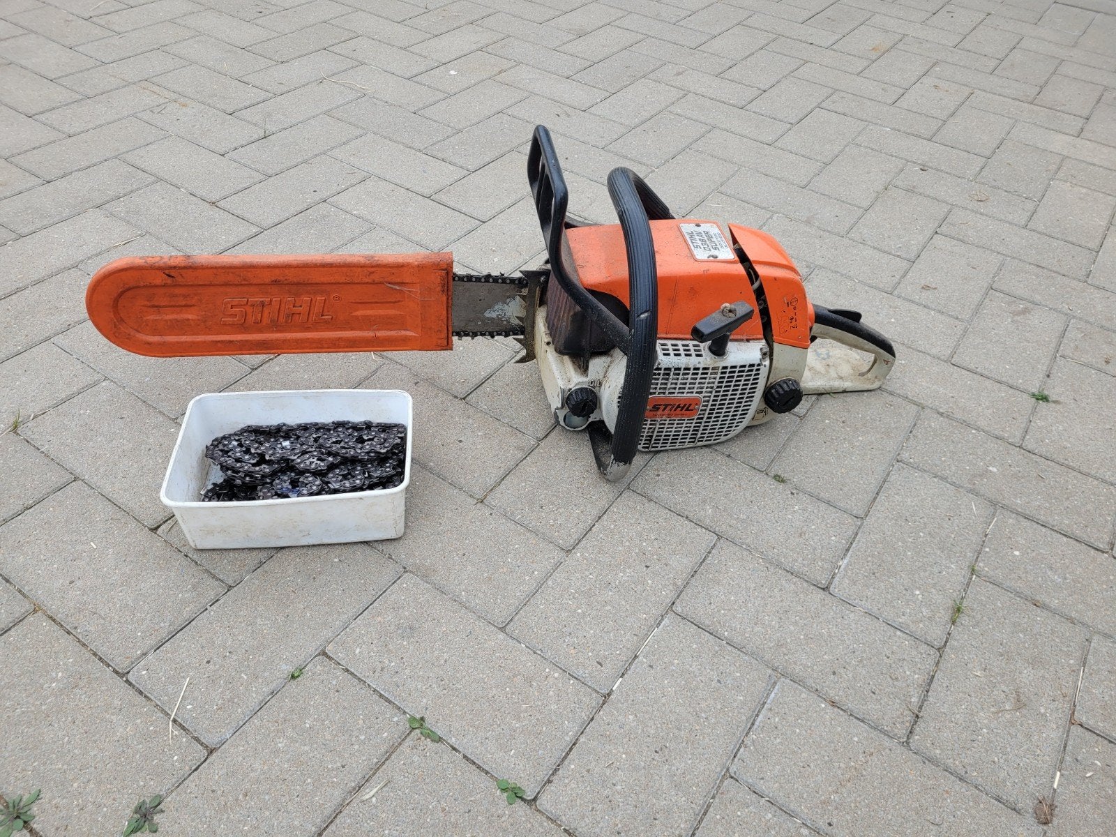 stihl  038 av, Ophalen