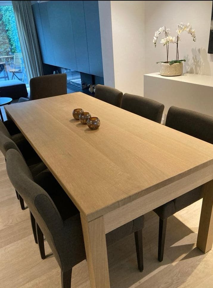 Eettafel + 8 stoelen, Enlèvement, Comme neuf