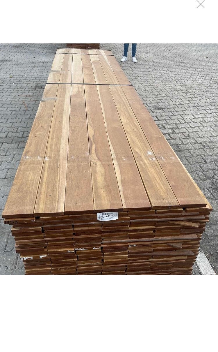 Hardhout guyana ipé planken 77stuks, Ophalen, Zo goed als nieuw, Planken, Hardhout