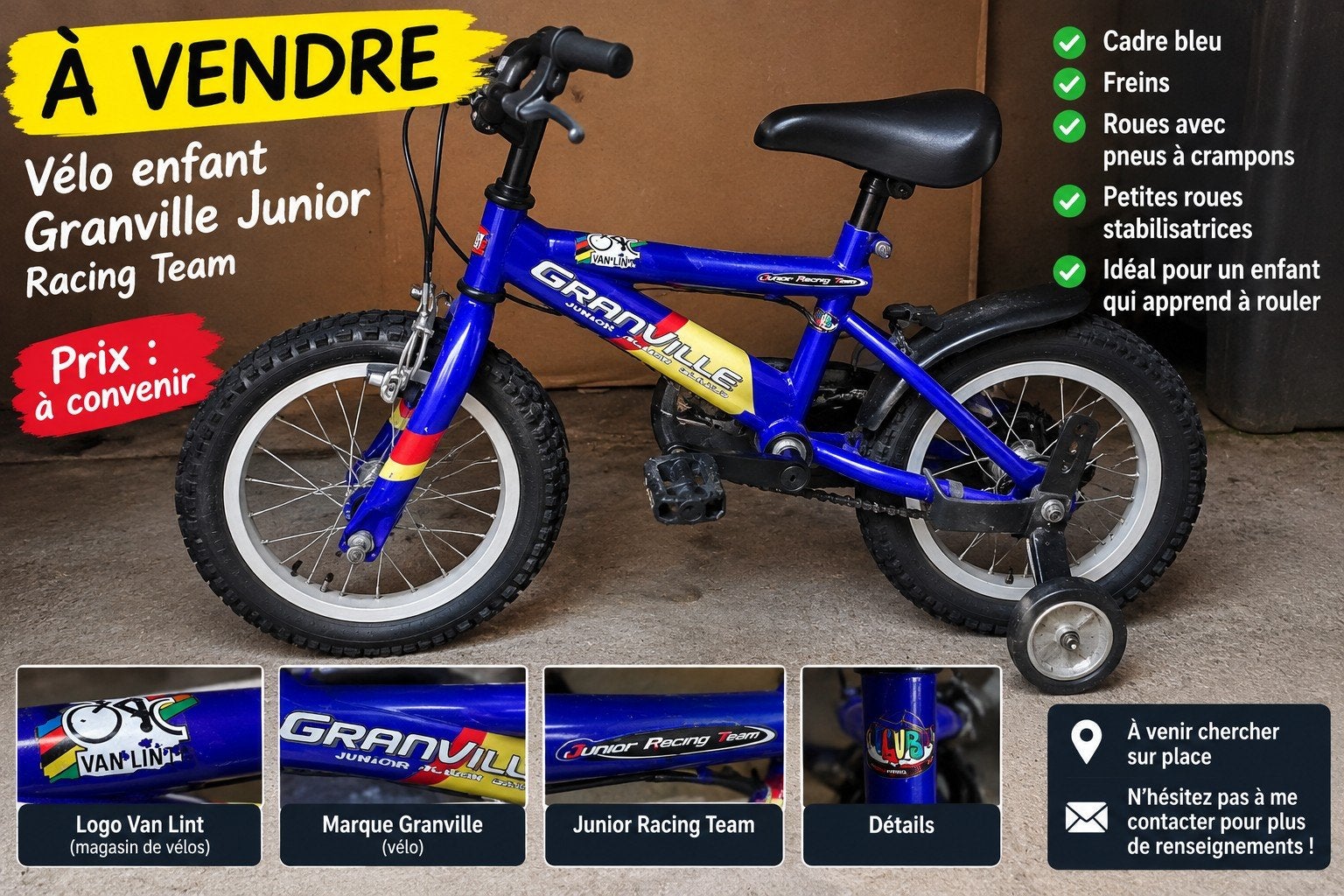 vélo enfants, Vélos & Vélomoteurs, Enlèvement, Utilisé