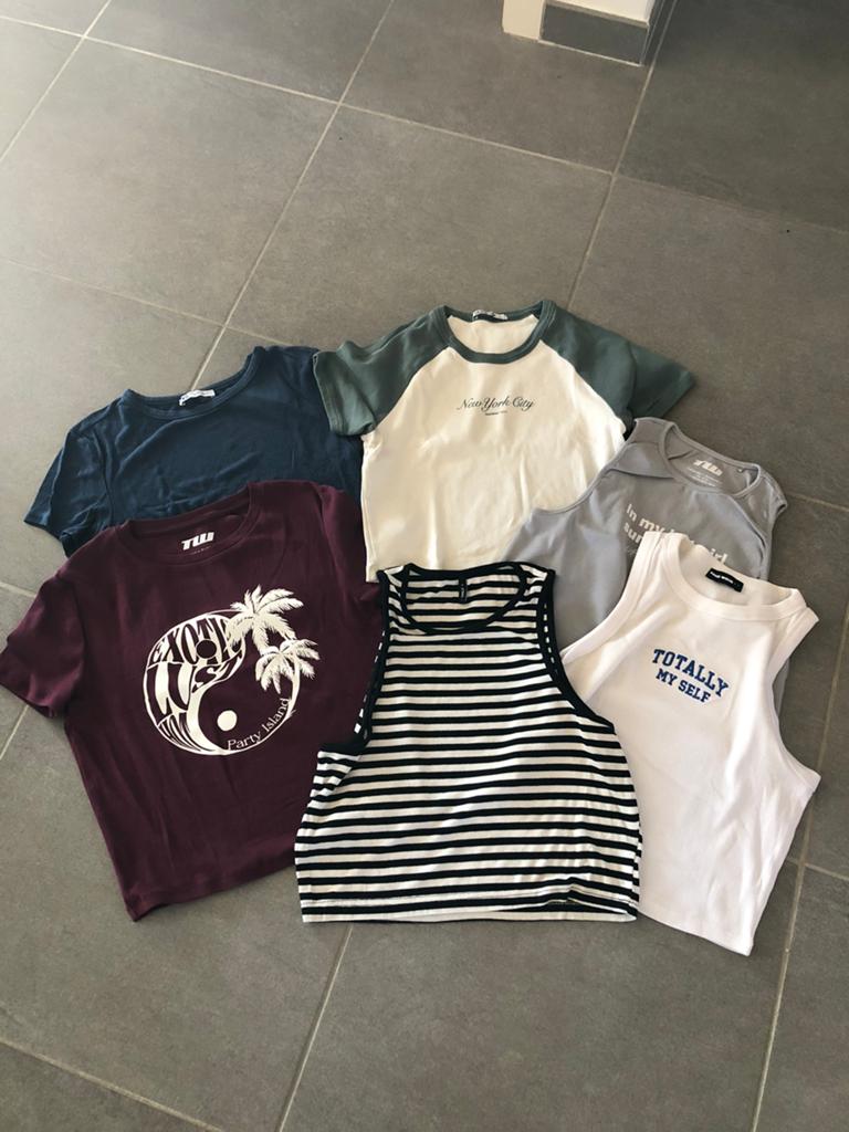 T-shirts, maat L (6 stuks), Kleding | Dames, T-shirts, Ophalen of Verzenden, Zo goed als nieuw, Maat 42/44 (L)