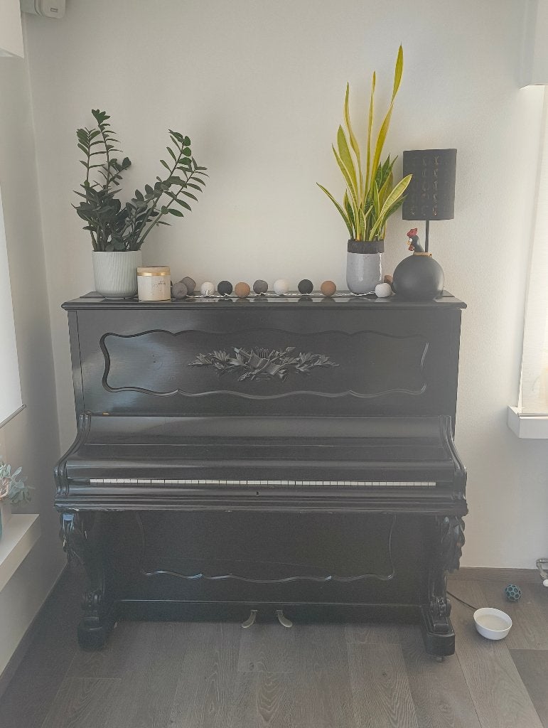 Piano, Muziek en Instrumenten, Piano's, Ophalen, Gebruikt, Zwart, Piano