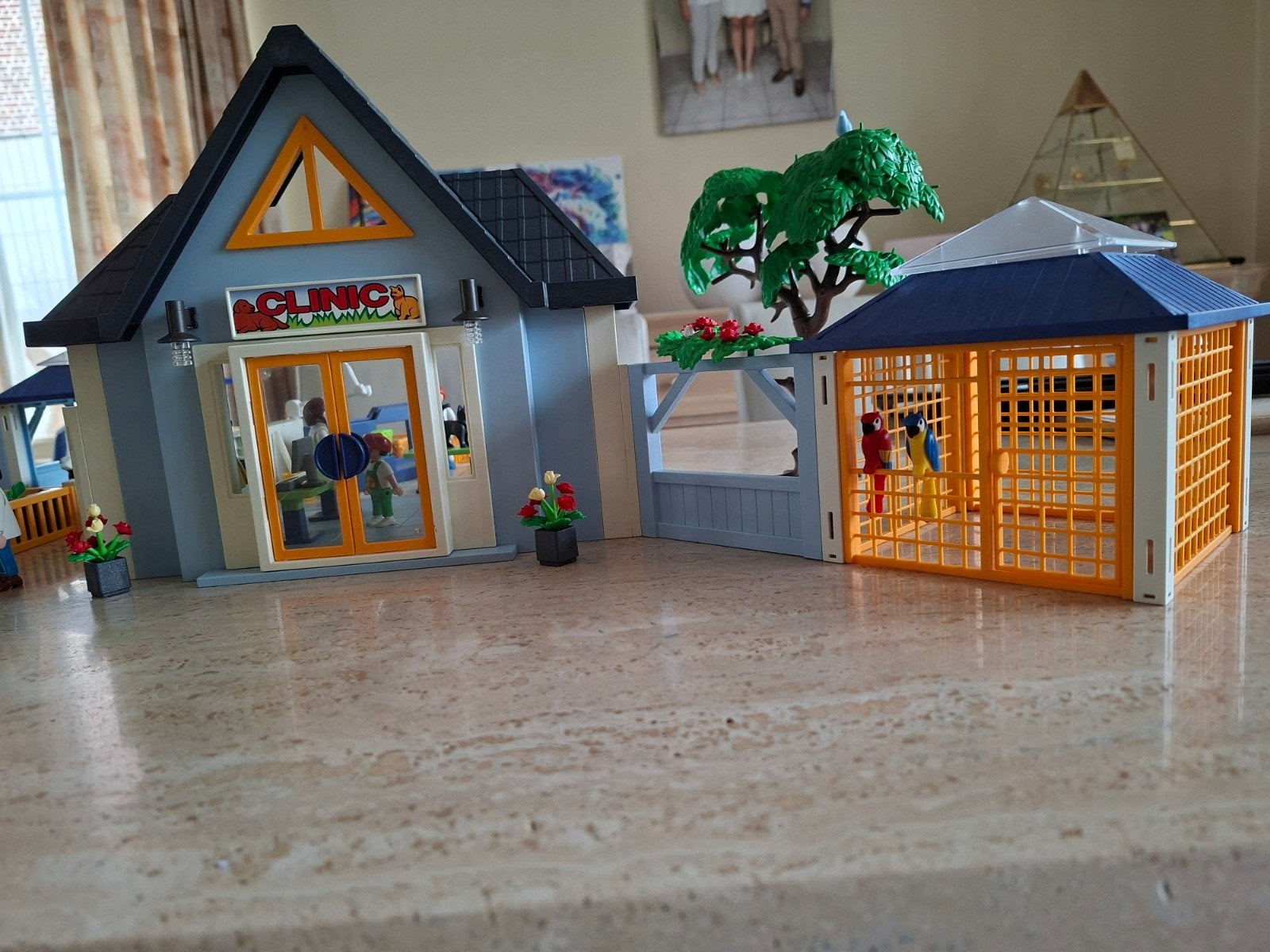 Playmobil dierenkliniek met uitbreiding, Kinderen en Baby's, Speelgoed | Playmobil, Ophalen, Zo goed als nieuw, Complete set