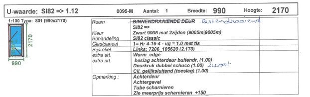 Buitendeur, Ophalen, Gebruikt, 80 tot 100 cm, 215 cm of meer