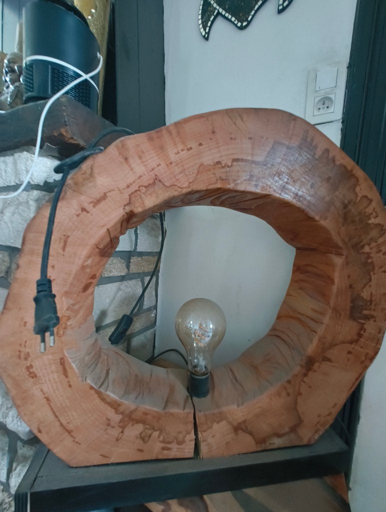 Grande lampe unique faite à la main, Maison & Meubles, Lampes | Lampes de table, Enlèvement, Bois