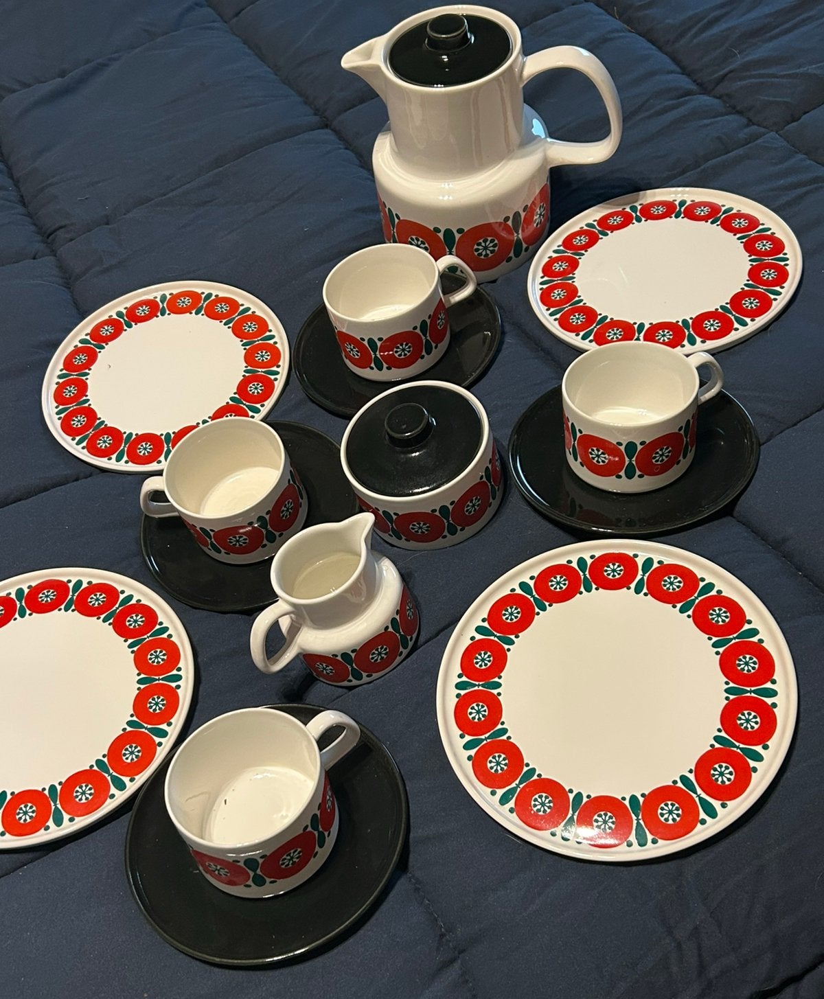 Vintage Melitta 'Copenhagen' koffieservies – Jaren 70, Antiquités & Art, Enlèvement ou Envoi