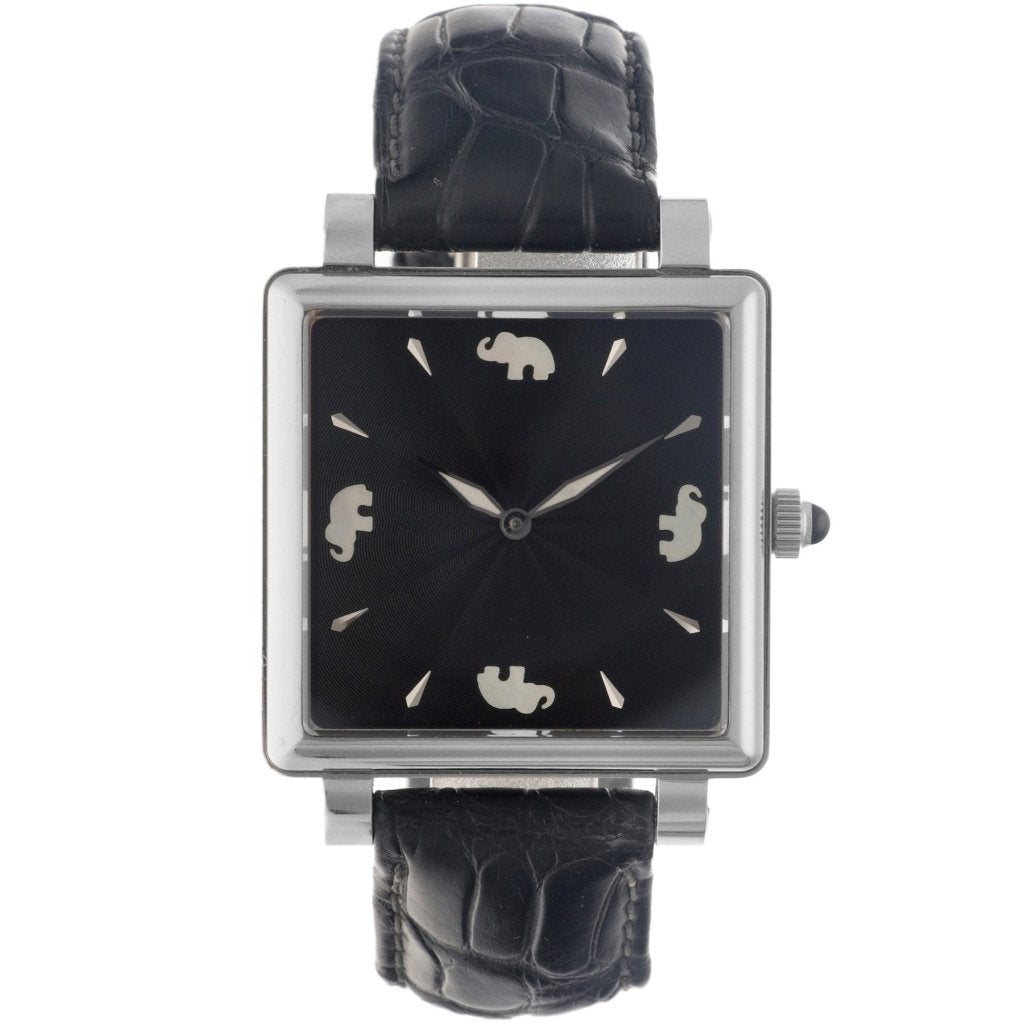 Van der Klaauw Pendulum, Handtassen en Accessoires, Horloges | Heren, Overige merken, Leer, Staal, Polshorloge