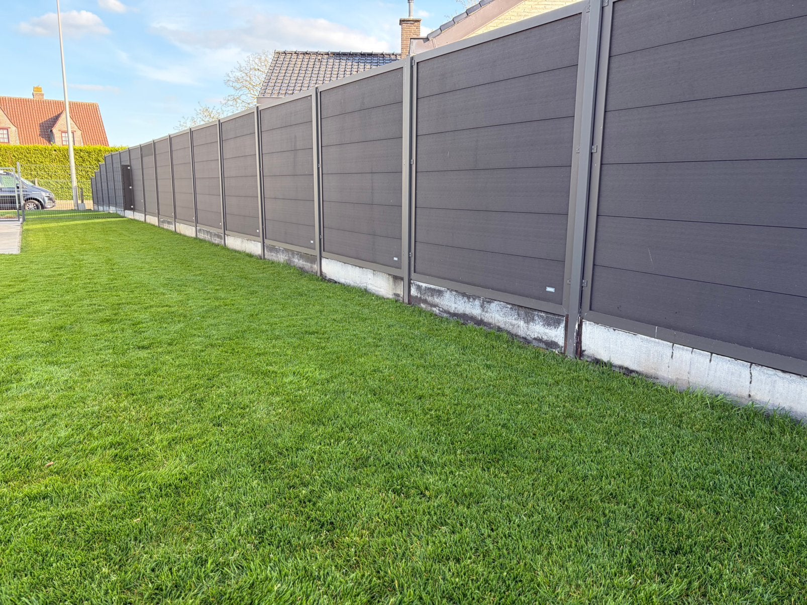 Betonplaat antraciet glad beton NIEUW 244.0180 cm, Tuin en Terras, Ophalen of Verzenden, Zo goed als nieuw
