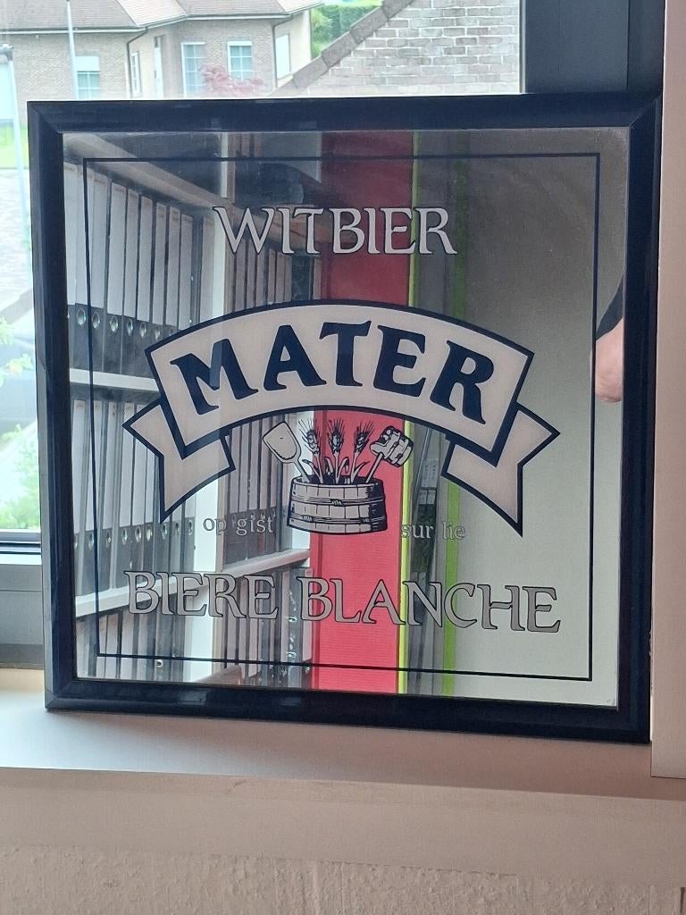 Mater, Verzamelen, Biermerken, Ophalen, Zo goed als nieuw, Reclamebord, Plaat of Schild, Overige merken
