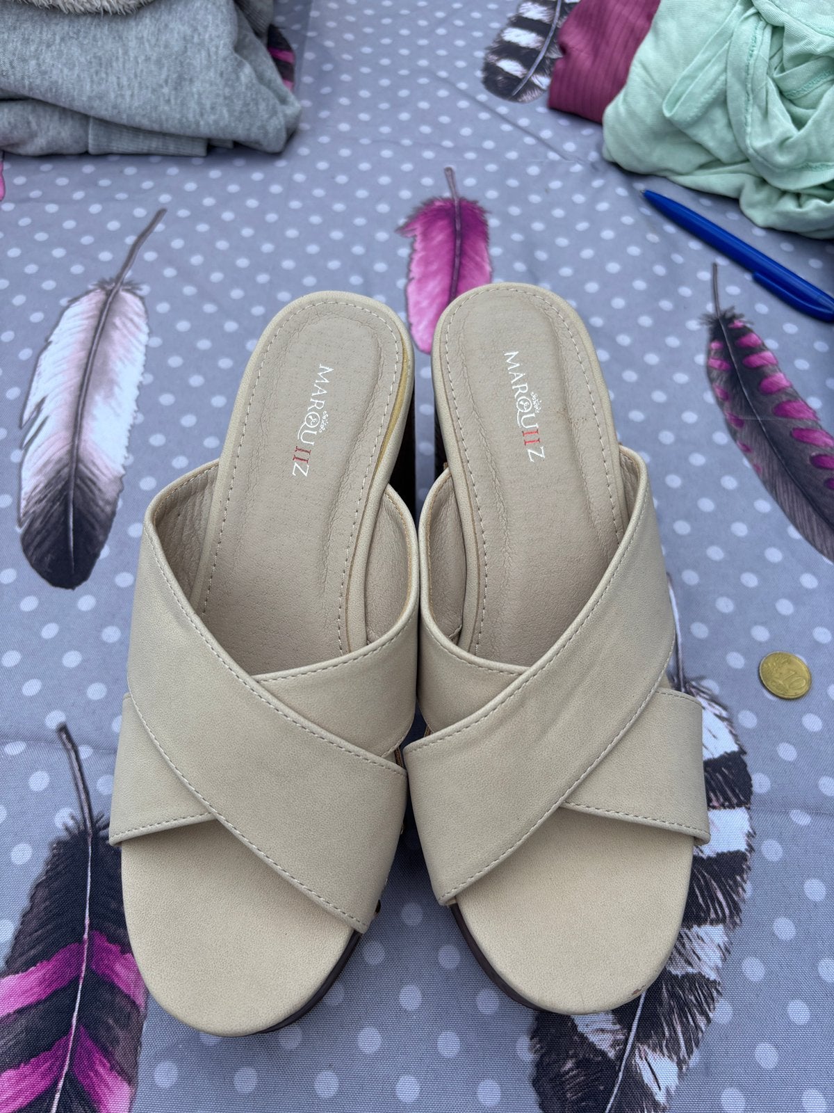 Sandales beige, Kleding | Dames, Schoenen, Beige, Zo goed als nieuw, Sandalen of Muiltjes, Ophalen of Verzenden