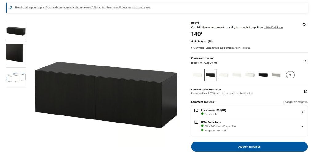 2x meuble armoir rangement complet, Enlèvement, Comme neuf