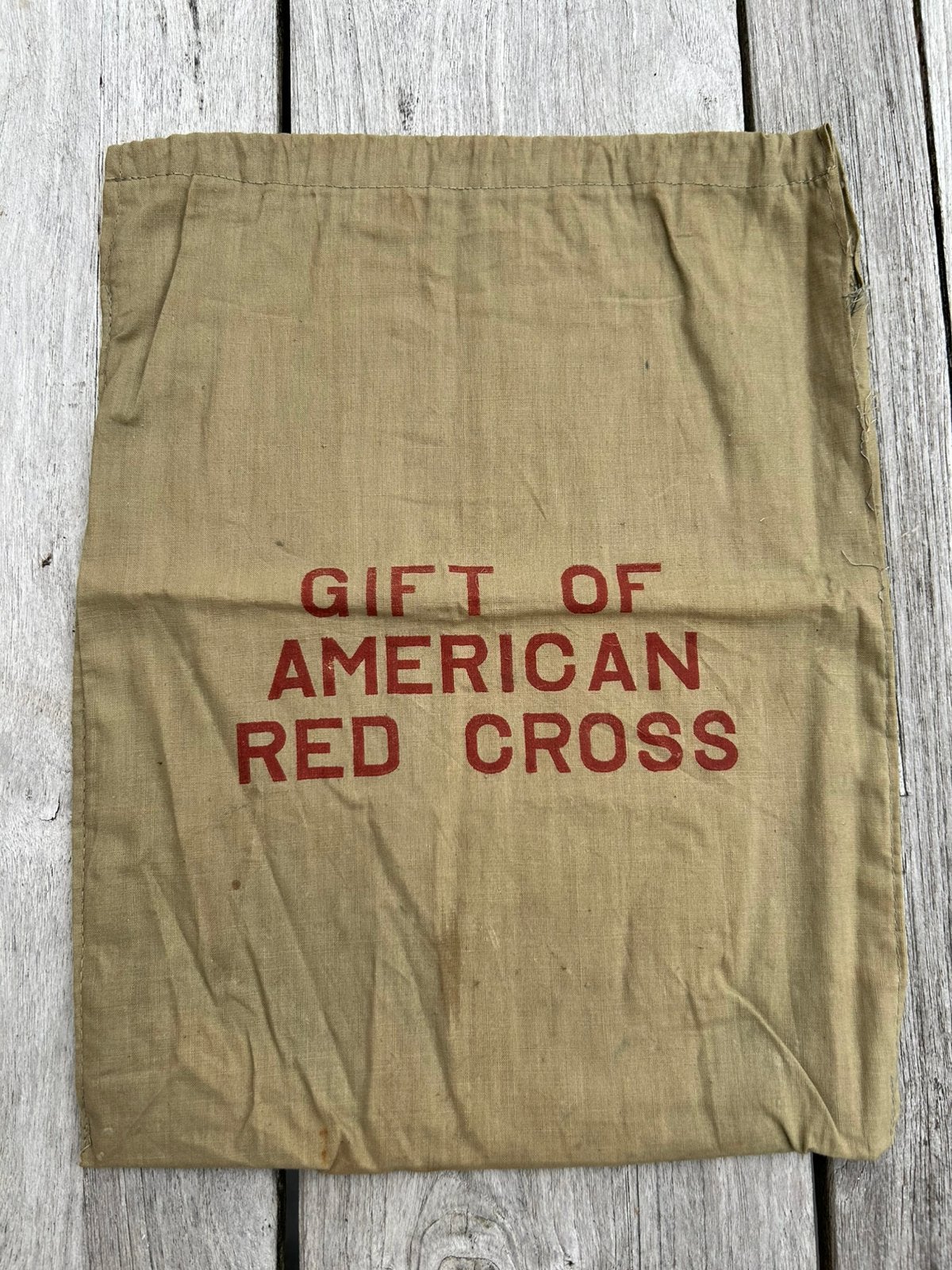 US WW2 American Red Cross personal effects bag, Ophalen of Verzenden
