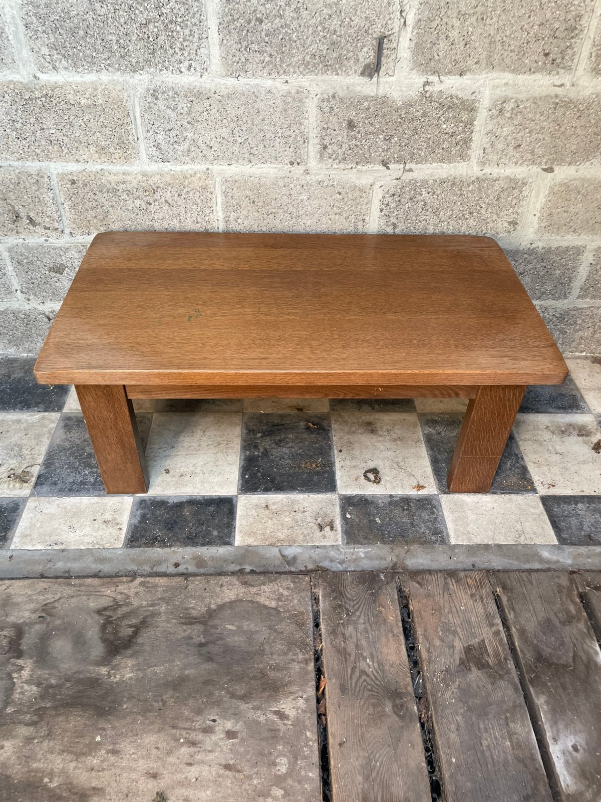 Samontafeltje, Gebruikt, 75 cm of meer, Rechthoekig, Hout