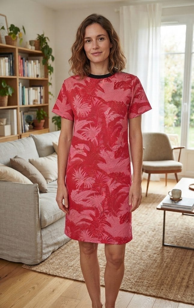 lange roze jurk met print, Vêtements | Femmes, Robes, Rose, Taille 36 (S), Comme neuf, Eksept