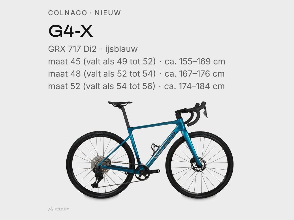 Colnago G4-X gravelbike nieuw, GRX Di2, maat 45 48 52, Fietsen en Brommers, 28 inch, Carbon, 10 tot 15 versnellingen, Heren