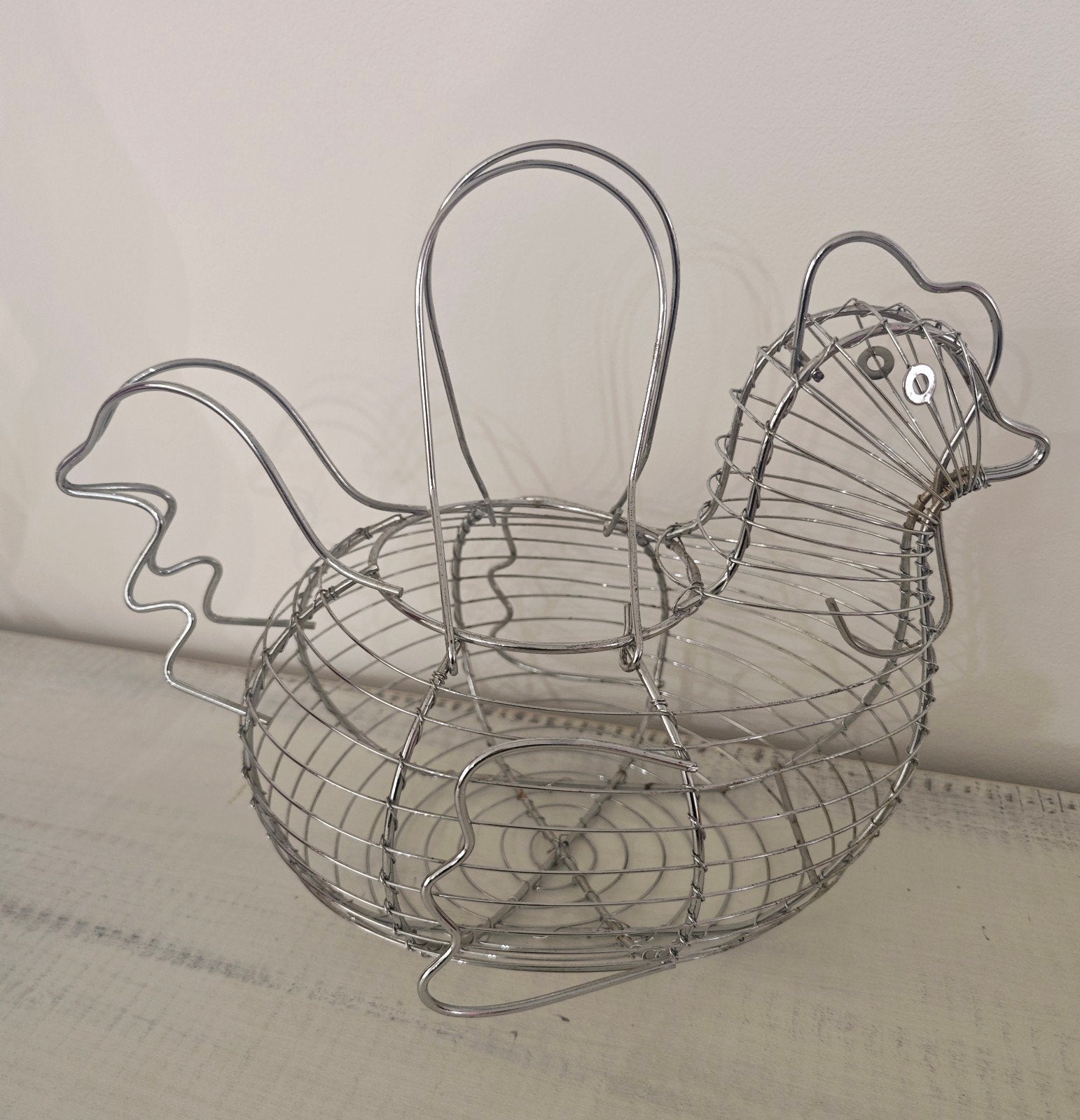 Grand panier pour œufs Vintage, Huis en Inrichting, Ophalen of Verzenden, Gebruikt, Metaal, Met handvat