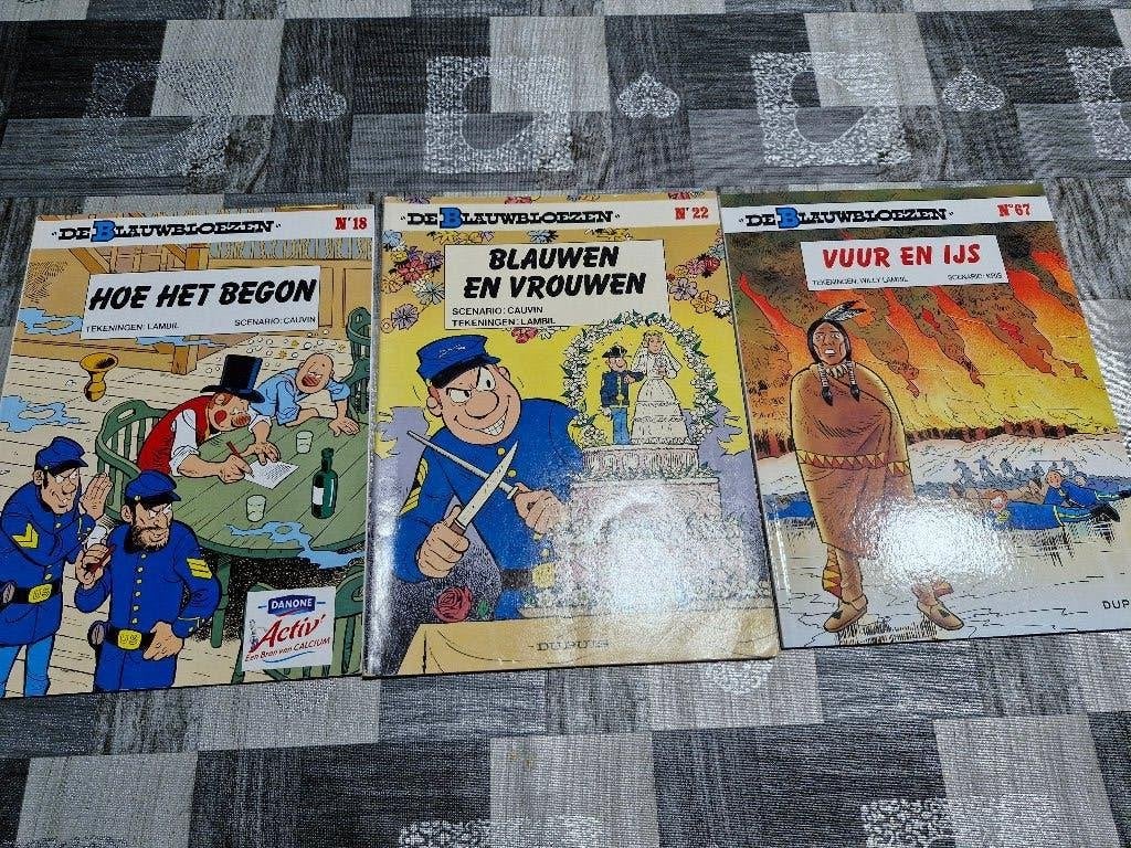 De Blauwbloezen ( 3 stuks), Boeken, Meerdere stripboeken, Ophalen, Gelezen, Dupuis