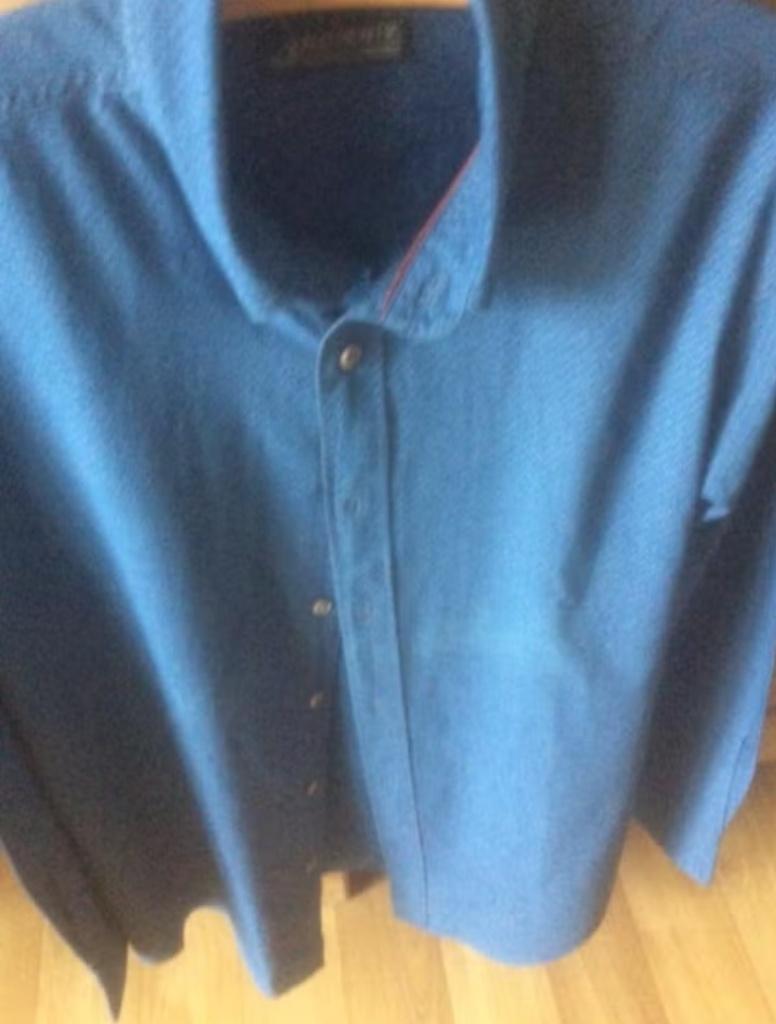 Hemd maat 39/40, Kleding | Heren, Overhemden, Ophalen of Verzenden, Zo goed als nieuw, Blauw, Halswijdte 39/40 (M)