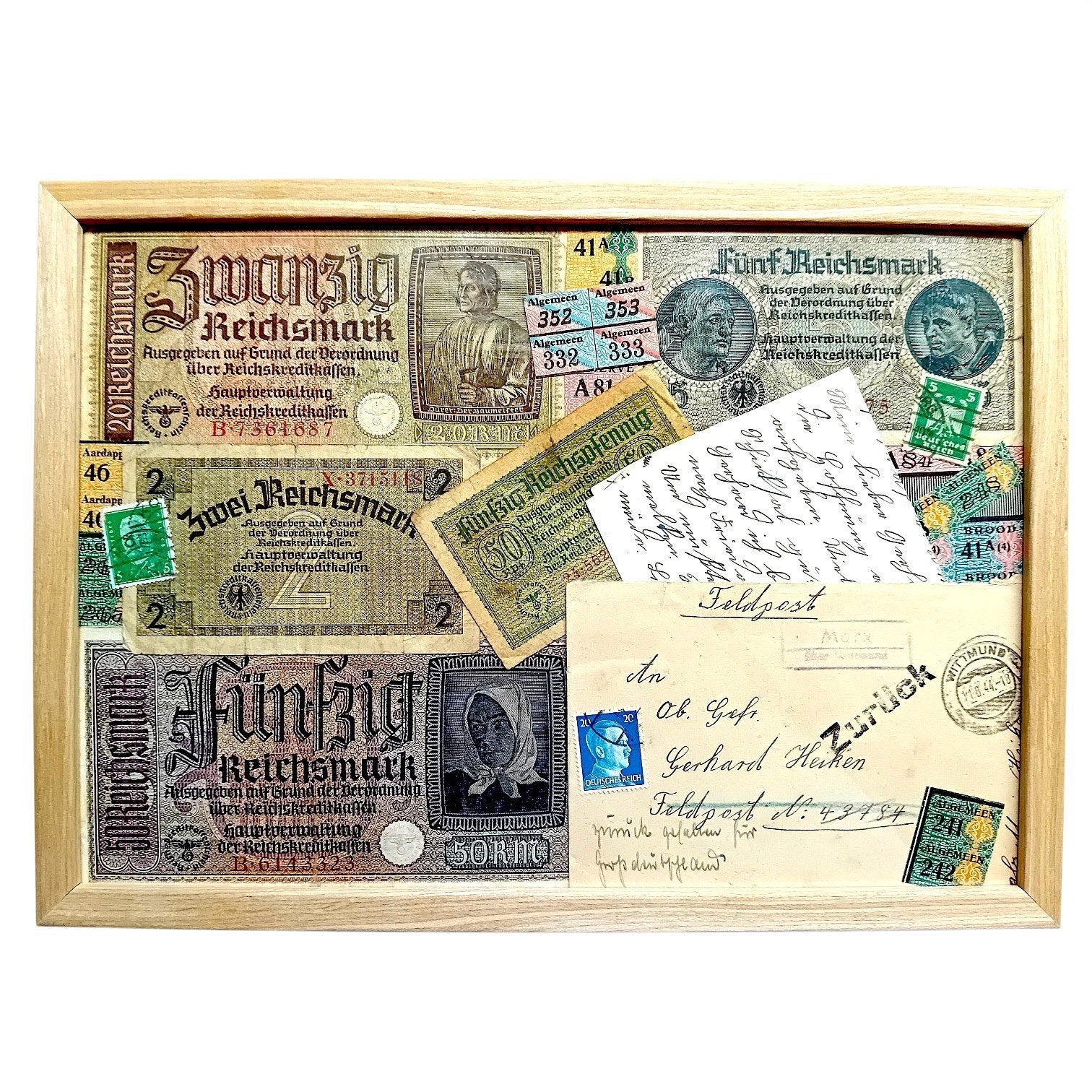 Tweede wereldoorlog, Reeks Reichsmark, Bezettingsgeld, WW2,, Ophalen of Verzenden, Duitsland, Setje
