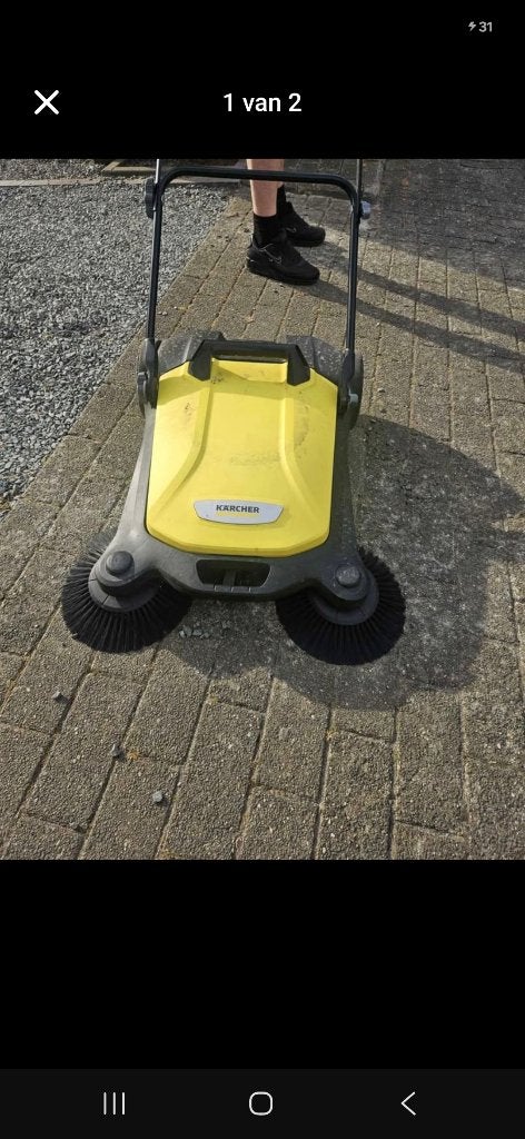 Karcher straatveger, Jardin & Terrasse, Enlèvement, Utilisé