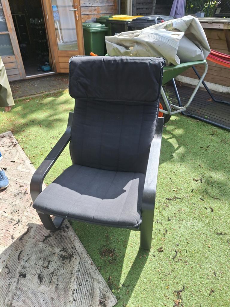 Zwarte stoel relaxzetel, Enlèvement, Noir