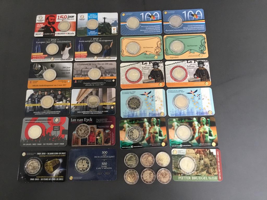 Herdenkingsmunten vanaf 2004 unc, Ophalen of Verzenden, België, 2 euro, Losse munt