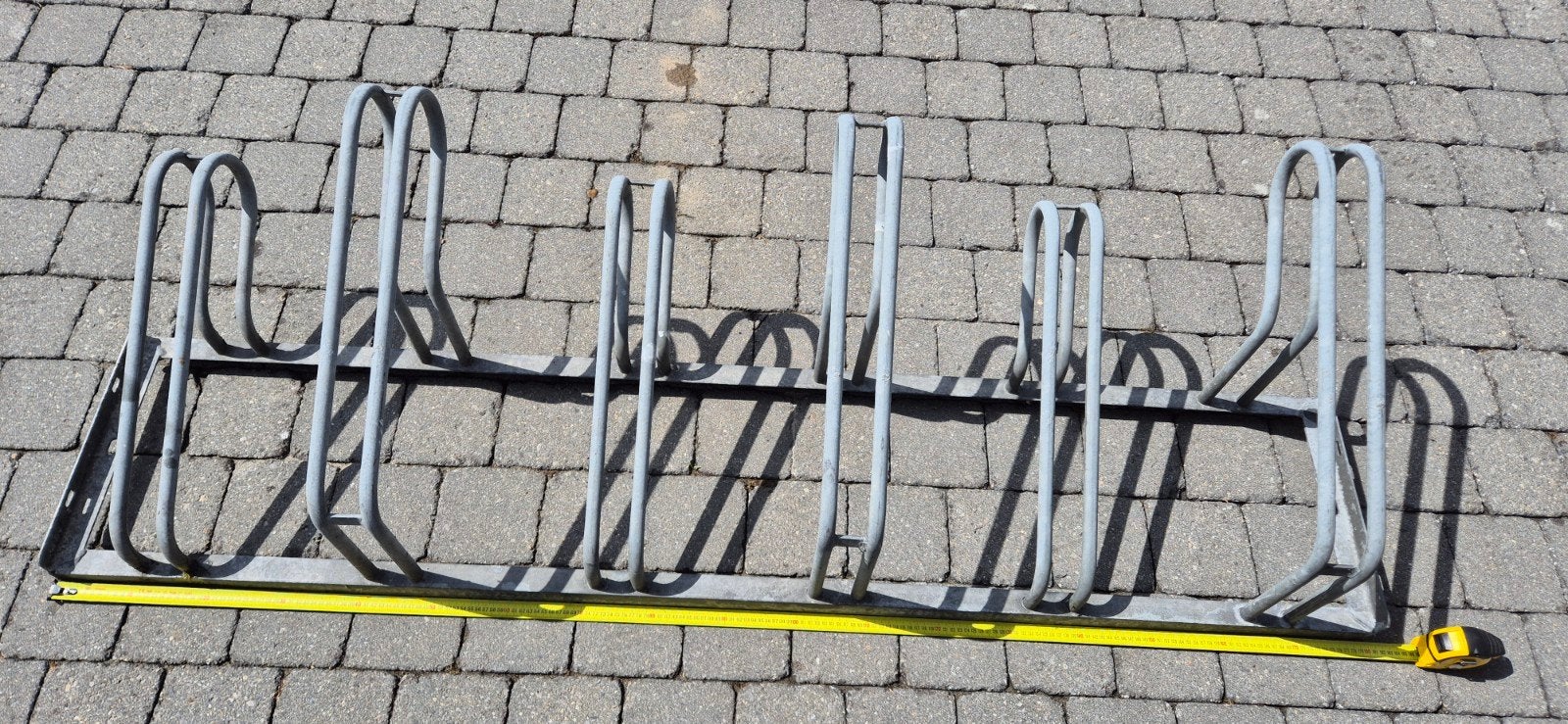 Stevig gegalvaniseerd fietsenrek voor 6 fietsen, 180 cm, Ophalen