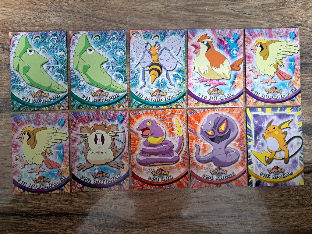 Pokémon Topps (nummer #1 tot en met #40) 1999, Ophalen of Verzenden, Zo goed als nieuw, Meerdere kaarten