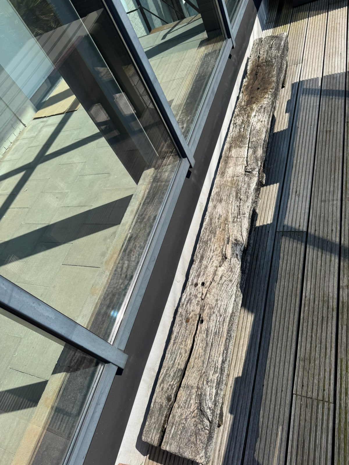 Balk Hout Decoratie Tuin, Ophalen, Gebruikt, Hardhout, 250 cm of meer