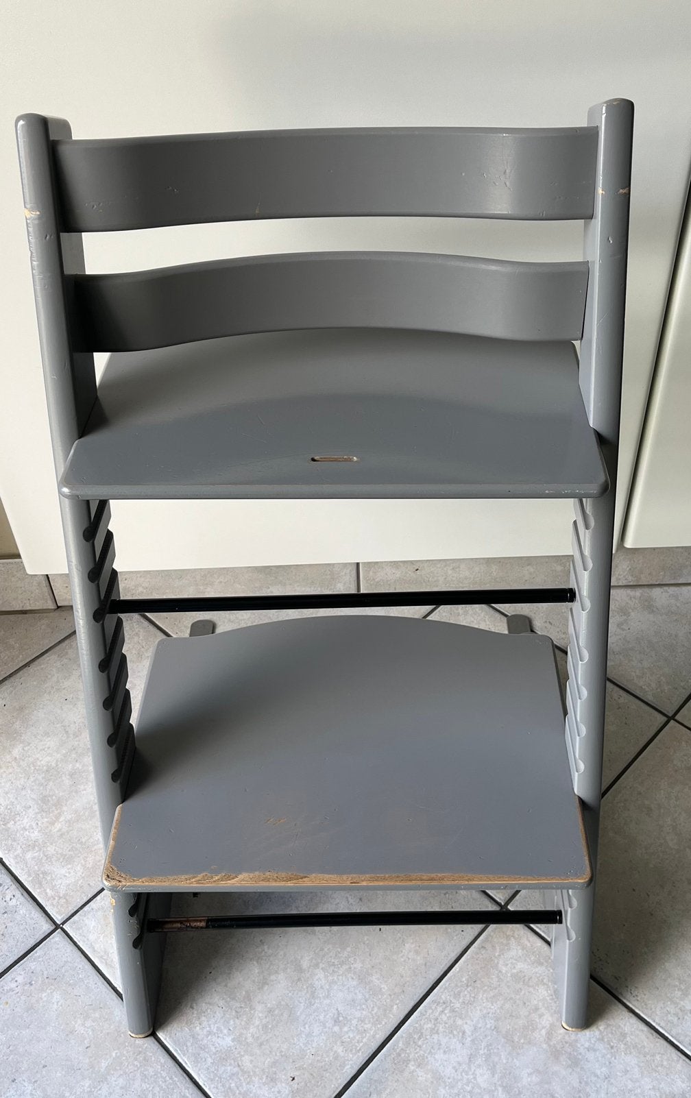 Stokke Tripp Trapp – Grijs (Nieuw model, 2016), Enlèvement, Utilisé, Chaise évolutive, Coulissant