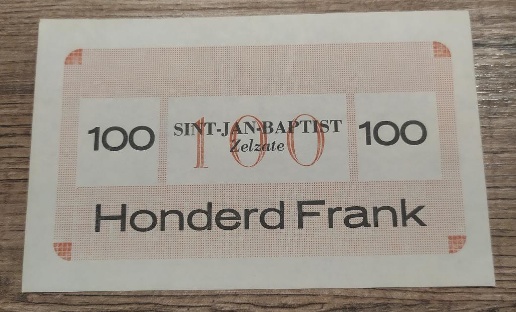 Frais de fondation - 100 Frank Sint-Jan-Baptist Zelzate, Enlèvement ou Envoi, Billets en vrac