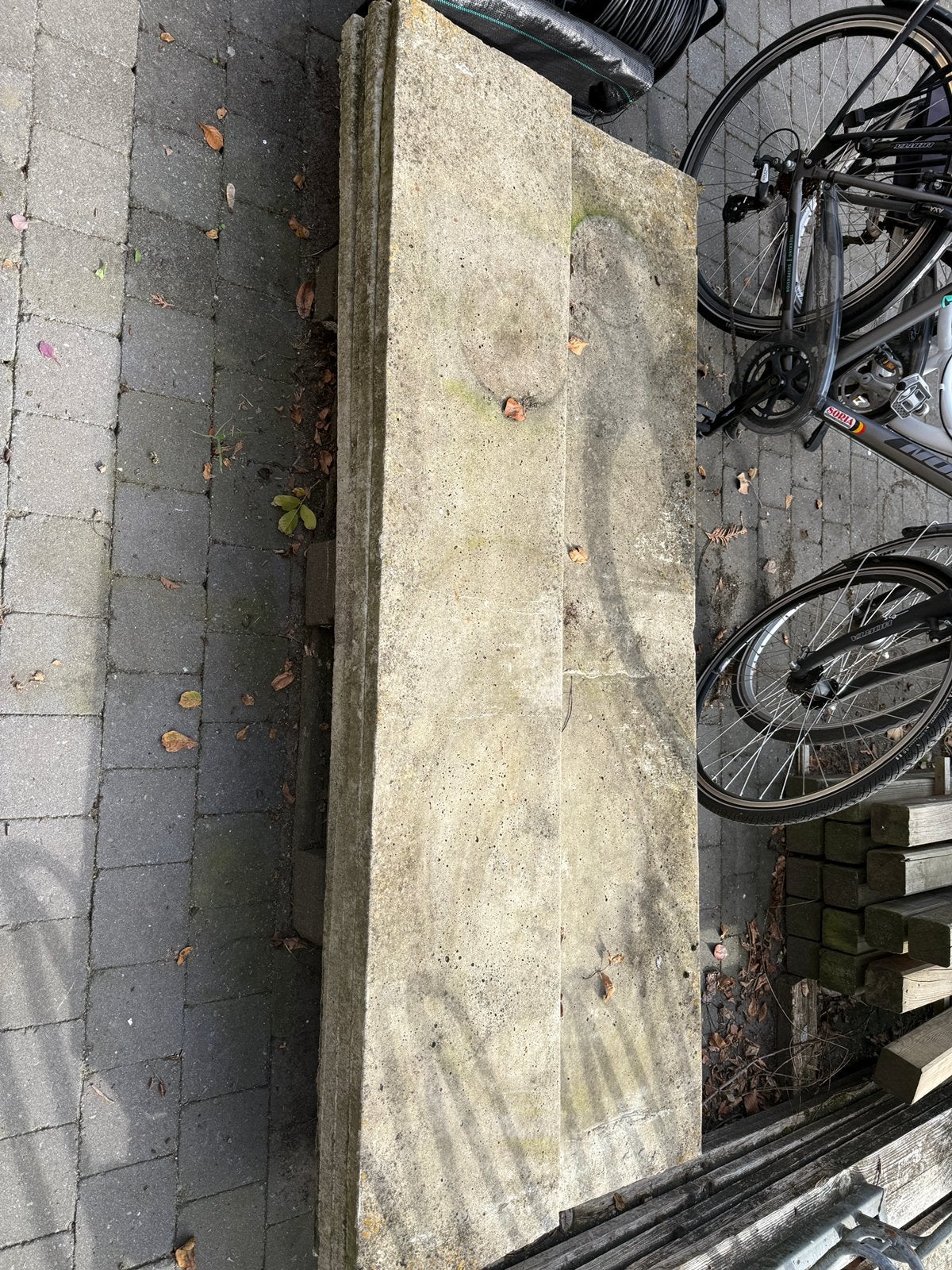 Betonplaten 200x40x3, Ophalen, Gebruikt