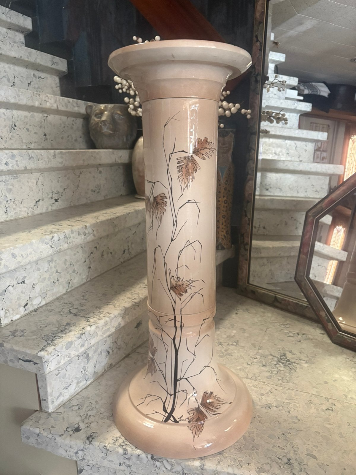 BASSANO vintage keramiek zuil, Huis en Inrichting, Woonaccessoires | Zuilen en Pilaren, Zo goed als nieuw, Ophalen