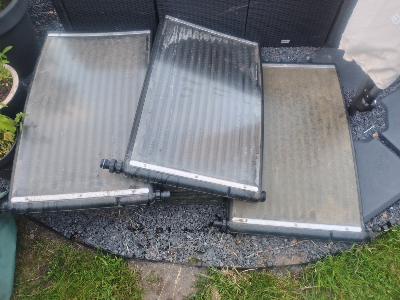 Set van 3 solar collecores curve, Ophalen, Verwarming